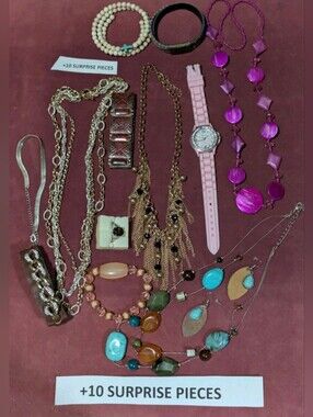 Vintage to Now Fashion "Jewelry Lot" WEARABLE 1 LB. Lot Unsearched 25 PCS.  #166